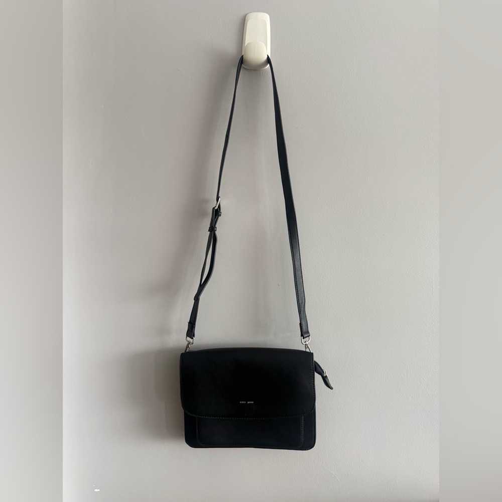 Pixie Mood Black Vegan Leather Crossbody Bag